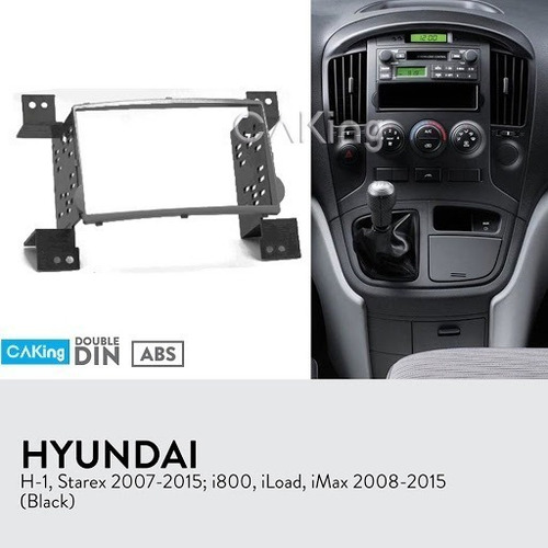 Imagen 2 de 9 de Marco Adaptador Estereo Hyundai H1 2007 Doble Din