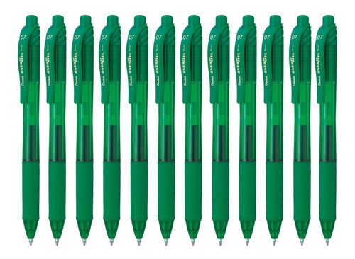 Bolígrafo Retráctil Pentel Energel-x Bl107 Tinta Gel Líquida Color de la tinta Verde