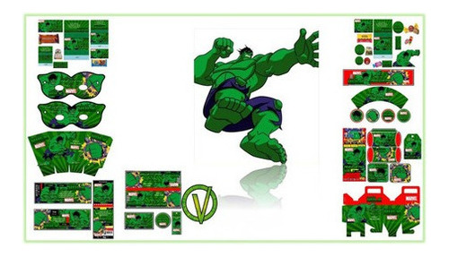Kit Imprimible Para Tu Fiesta De Hulk El Hombre Increible