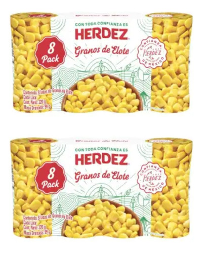 Granos De Elote Herdez 16 Pzas De 220 G C/u