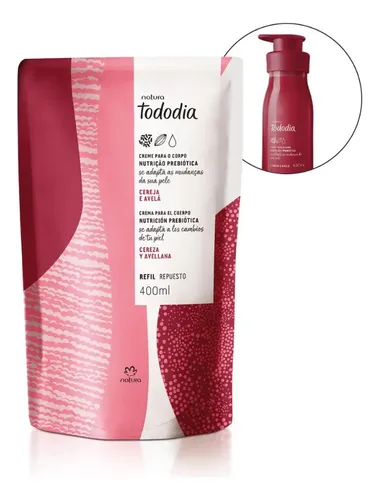 Refil Natura Tododia Creme Corporal Cereja e Avelã 400 Ml - R$ 41,23