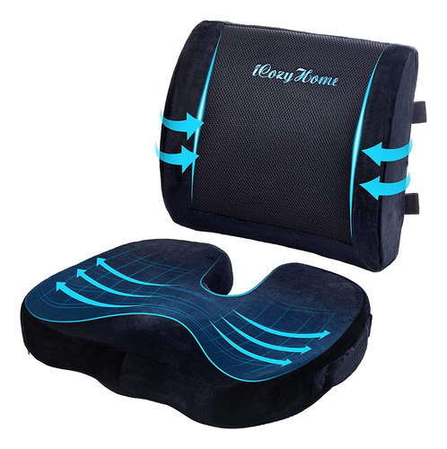 Cojin Para Asiento Y Espalda Lumbar