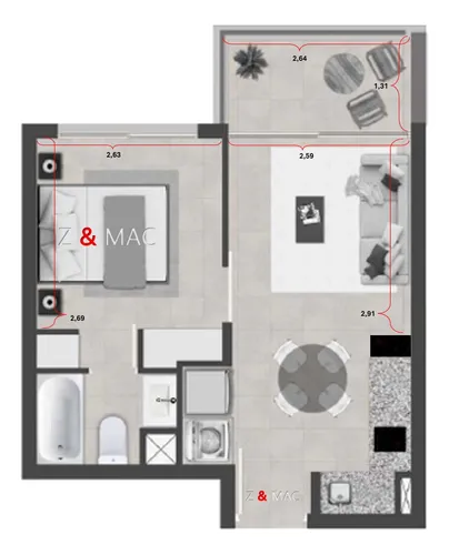 Nuevo - 1 Dormitorio / Gran Terraza