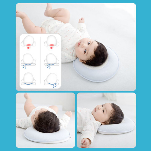 Almohada Viscoelástica Para Bebés Con Cabeza Plana Para Reci