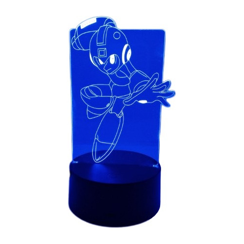 Lamparas 3d Luces Led Diseño De Mega Man En Acrílico 