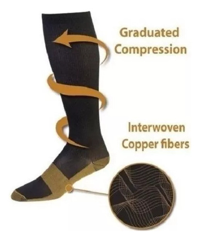 6 Pares De Medias De Compresión Para Circulación Venosa.