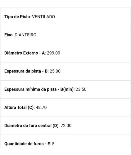 Imagem 2 de 8 de Par De Disco Freio Dianteiro Ford Fusion 2006 A 2012