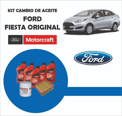 Cambio De Aceite Ford Fiesta Kit Motorcraft 5w20 Original