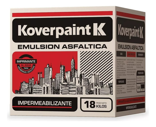 Koverpaint Pintura Asfaltica Emulsion 18kg