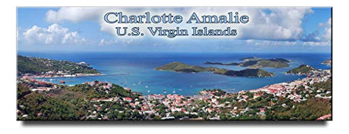 Imán Panorámico Para Nevera Charlotte Amalie, Islas Vírgenes