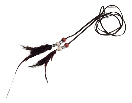 Tira Accesorio Simil Gamuza Con Plumas X 2 Uni Art.285tgp001 Chocolate