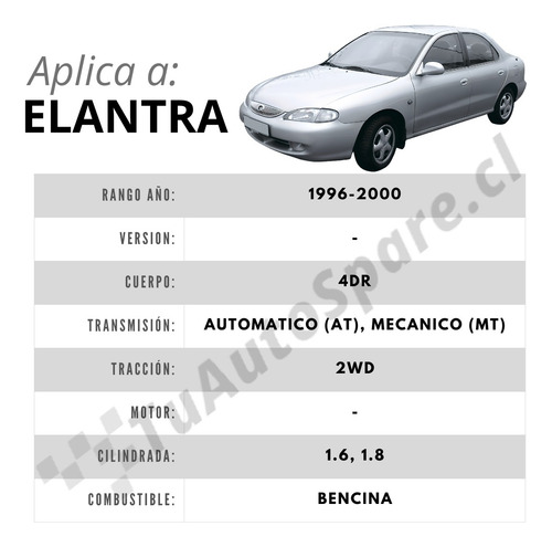 Rodamiento Delantero Hyundai Elantra 1996-1999, Izq/der