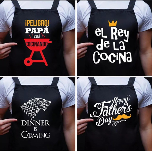 Delantal Estampado Cocina Personalizado V3 Varios Modelos 