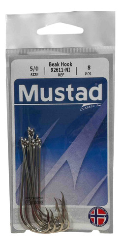 Anzuelo Mustad 92611 # 5/0 X 8 U Variada Pata Larga Noruega