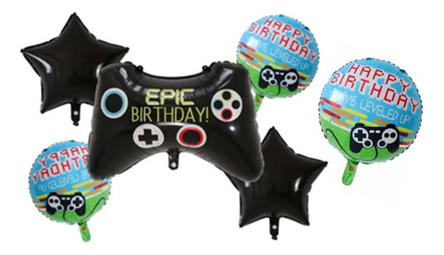 Globos Metalizados Videojuegos 6 Unidades