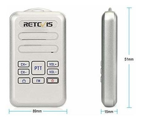 Retevis Rt20 Radio Do Via Tamaño Mini Vox Fm Recargable 2 Hd