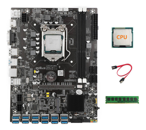 Placa Base De Minería B75 12xpcie 1x A Usb3.0 Lga1155 Ddr3 B