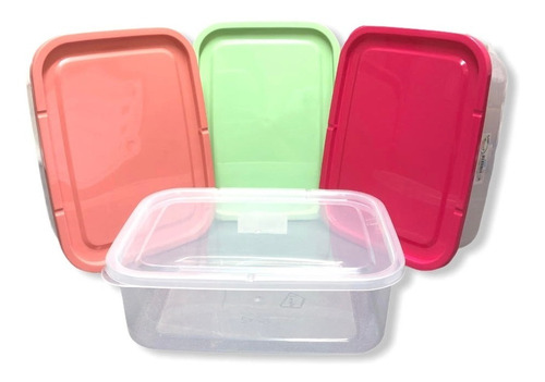 Set X6 Taper Recipiente Pote Hermetico Plastico Cocina 2 L