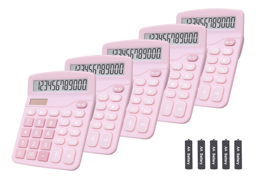 Calculadora De Escritorio Bestwya 12 Digitos Lcd X5 Rosa