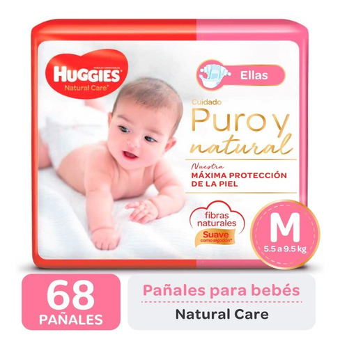 Pañales Huggies Natural Care Ellos Y Ellas Promopack M G Xg Xxg