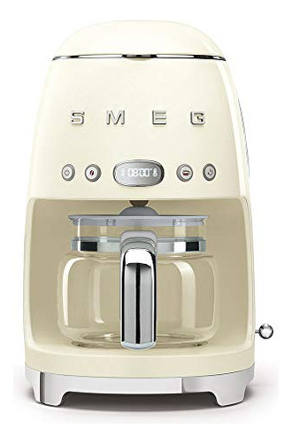Cafetera Smeg Retro Style Dcf02, 1.7 L, Color Crema