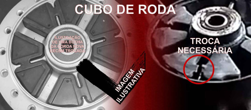 Imagem 6 de 8 de Coxim Borracha Bucha Da Coroa Cubo Traseiro Moto Intruder En