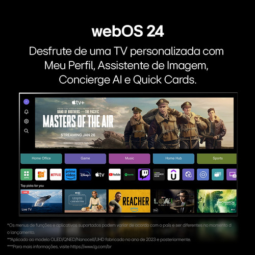 Smart Tv LG 50 4k Uhd Led Alexa, Thinq Ai, Hdr10, Webos 24