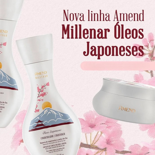 Amend Kit Millenar Óleos Japonese 4 Produtos + Seca Sem Friz