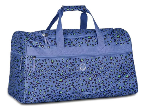 Bolsa Mala Sacola Viagem Passeio Grande Feminina Oncinha Cor Azul