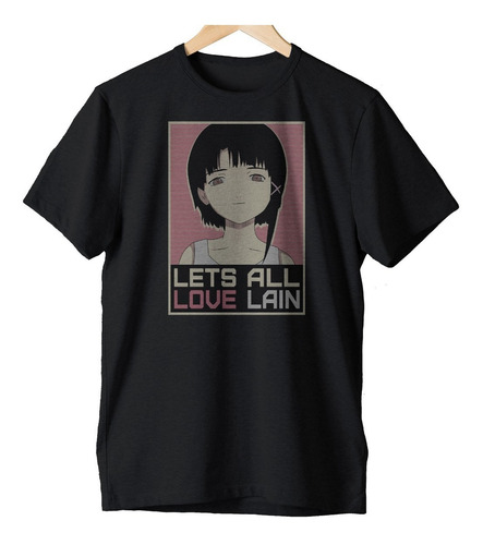 Imagem 1 de 2 de Camiseta Algodão Serial Experiments Lain Lets All Love Lain