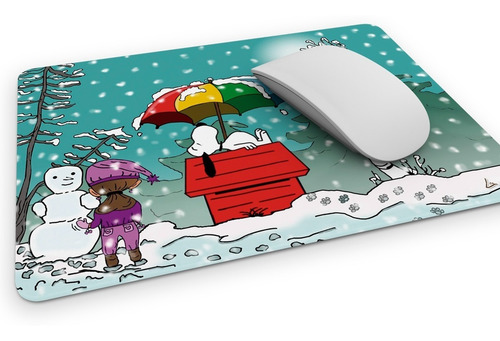 Imagen 2 de 2 de Mouse Pad Snoopy En Patines Peanuts Tapete Almohadilla