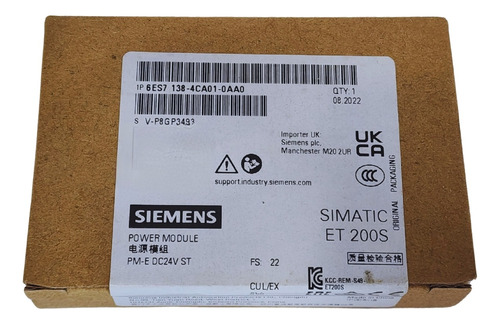 Siemens 6es7 138-4ca01-0aa0 Módulo De Potencia Simatic.