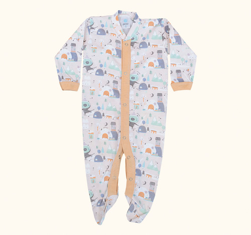 Pack X 2 Enteritos Gamise 2 A 3 Meses Dorado Oscuro 2-3 M Estampado