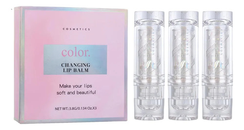Brillo Labios Barra Labios 3 Piezas Color Labios-