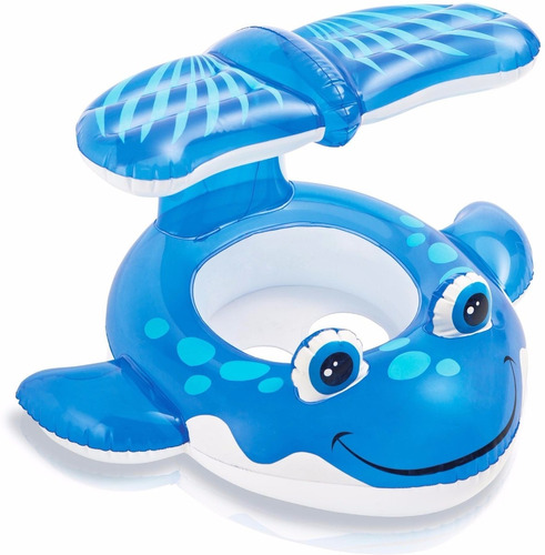 Flotador Para Bebé Con Techo Ballena Azul Intex Envió Gratis
