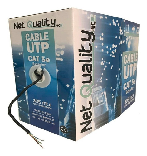 Cable De Red Utp Cat 6 Net Quality Bobina 305mts Exterior!!