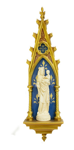 Imagem 1 de 4 de Oratório Nossa Senhora De Paris Em Resina - 46cm