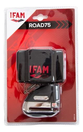 Candado Freno Disco Moto Ifam Road75 Cromado Antirrobo