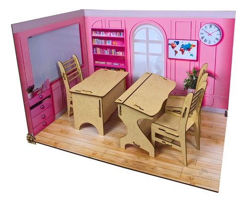 Escuelita De Los Sueños Set Para Muñecas Tipo Casa Muñecas