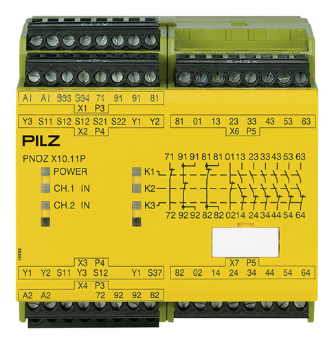 Relé Seguridad Pnoz X10.11p 24vdc 6n/o 4n/c 6led Pilz 777750