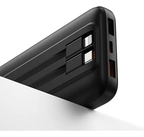 Power Bank Wiwu Carga Rápida 22.5w Doble Usb + Tipo C Negro
