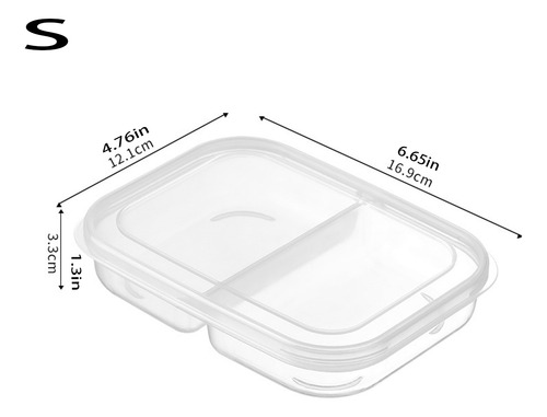 Contenedor Grueso De Comida Con 2 Compartimentos