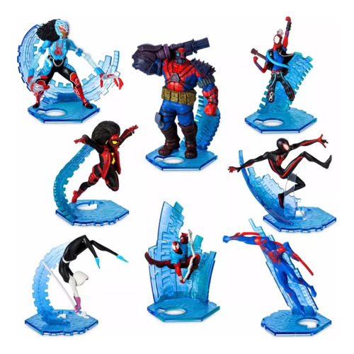 Play Set Spiderman Atravez Spider Verse Deluxe 8 Pzas Disney