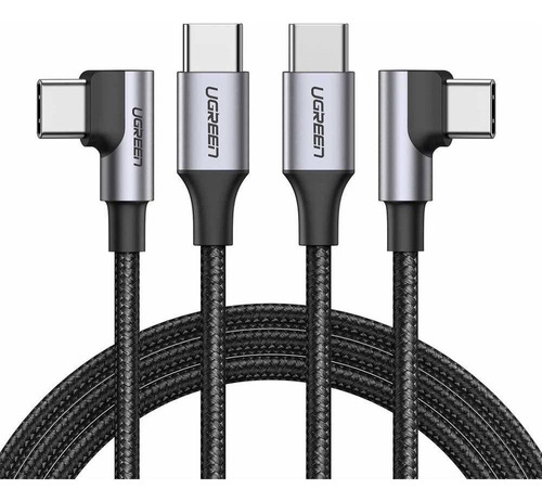 2 Cables Usb-c A Usb-c En Angulo 1.8mt Ugreen -fhft