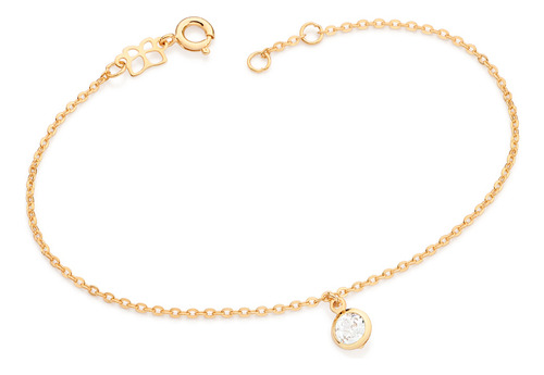 Pulseira Com Zircônia Pendurada Branco-551768-rommanel Cor Branco