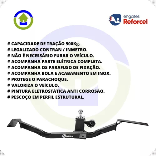 Promoção Engate Reboque Rabicho Corsa Wind 1994 1995 á 2001 500kg