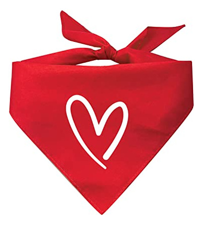 Bandana Perro Corazón Simple (colores Variados)