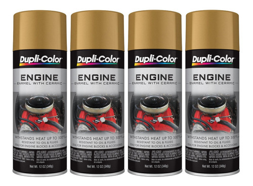 Paq 4 Pinturas Esmalte Resina Para Motor Oro Dupli-color