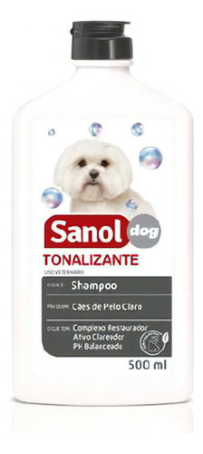 Shampoo Tonalizante De Pelos Claros 500ml Sanol Dog