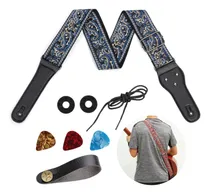 Comprar Bajo Correa Para Colgar Guitarra Bordada Con Porta Plumillas